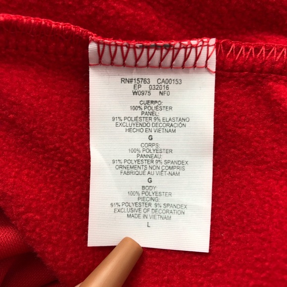 Champion Red & Purple Hooded Sweatshirt, Size L - Picture 7 of 8